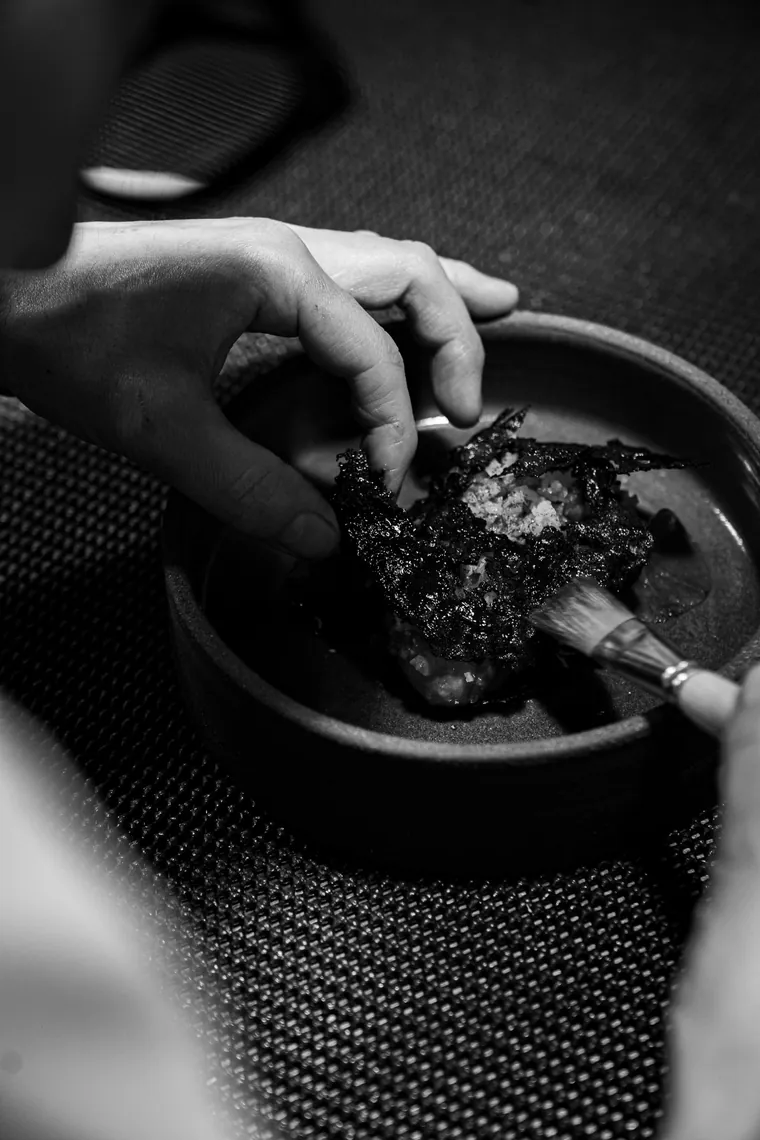 Dressage d'un plat en cuisine